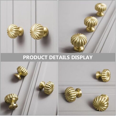 Cabinet PullsSolid Brass Drawer Knob 30mm Gold Pull Handle for Cupboard Door Furniture Hardware Home Improvement in Kuwait