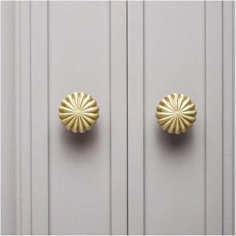 Cabinet PullsSolid Brass Drawer Knob 30mm Gold Pull Handle for Cupboard Door Furniture Hardware Home Improvement in Kuwait