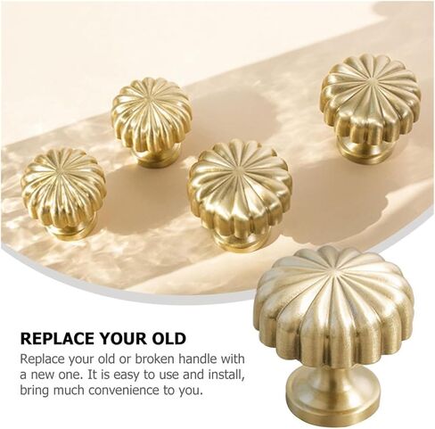 Cabinet PullsSolid Brass Drawer Knob 30mm Gold Pull Handle for Cupboard Door Furniture Hardware Home Improvement in Kuwait