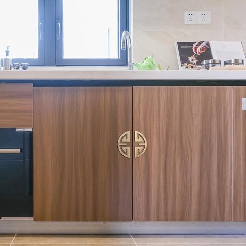 Cabinet Pulls2Pcs Zinc Alloy Pulls Round Drawer Handles, Replacement Furniture Door for Dresser and, Brushed Copper Finish, Suitable for Home and Office in Kuwait