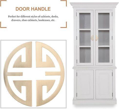 Cabinet Pulls2Pcs Zinc Alloy Pulls Round Drawer Handles, Replacement Furniture Door for Dresser and, Brushed Copper Finish, Suitable for Home and Office in Kuwait