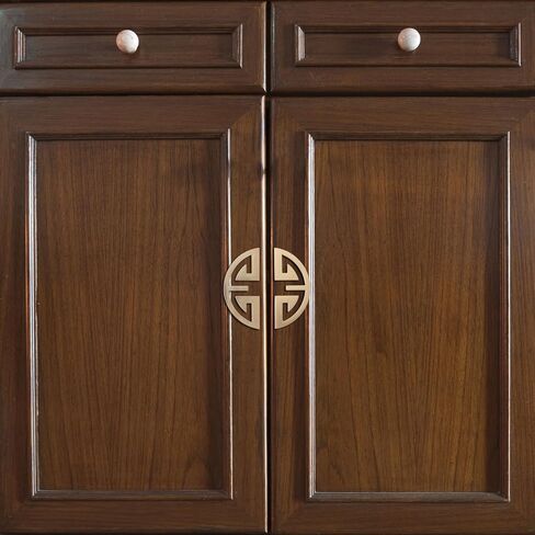 Cabinet Pulls2Pcs Zinc Alloy Pulls Round Drawer Handles, Replacement Furniture Door for Dresser and, Brushed Copper Finish, Suitable for Home and Office in Kuwait