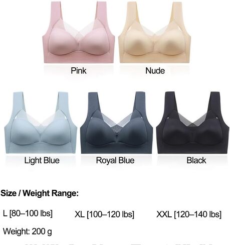 5pcs, Full Bust Cup, Wire-Free, Plus Size, Smoothing Thin Cups in Kuwait