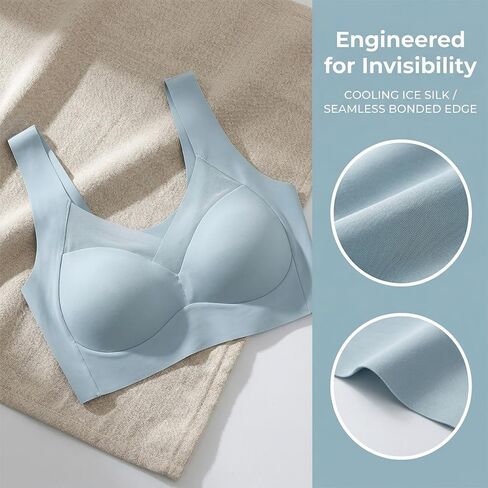 5pcs, Full Bust Cup, Wire-Free, Plus Size, Smoothing Thin Cups in Kuwait