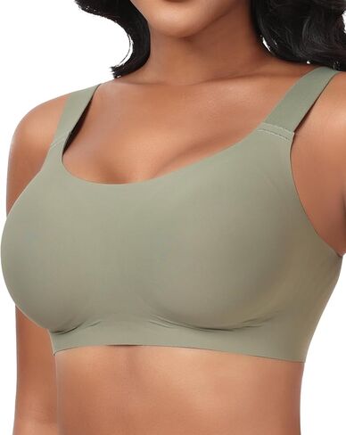 Ganado Jelly Bras for Women No Underwire Wireless Seamless Push Up Bra Full Coverage Tshirt Bras Supportive Padded Bra in Saudi Arabia