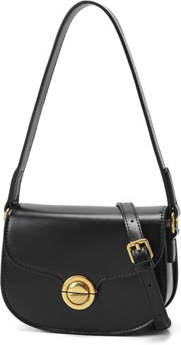 Women's small crossbody bag, vintage saddle-shaped shoulder bag, PU leather mini wallet with adjustable shoulder strap. in Saudi Arabia