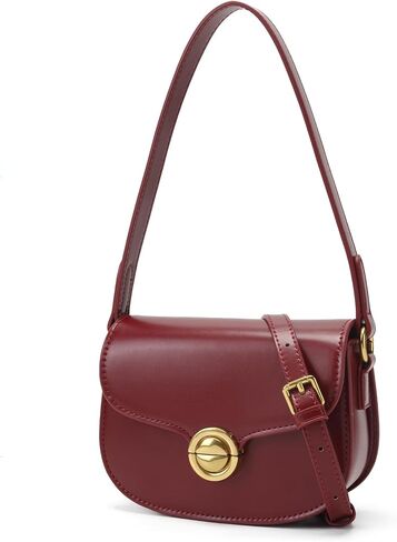 Women's small crossbody bag, vintage saddle-shaped shoulder bag, PU leather mini wallet with adjustable shoulder strap. in Saudi Arabia