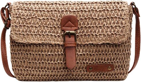 Straw Crossbody Bags for Women,Summer Casual Beach Envelope Purse in Saudi Arabia