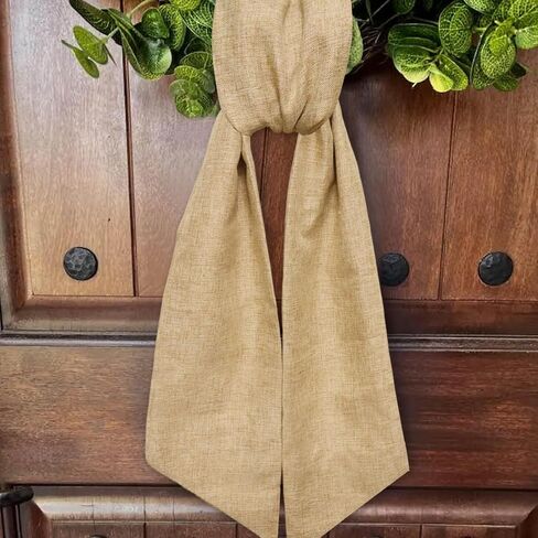 4 Pcs Christmas Wreath Sash for Front Door, Christmas Natural Cotton Sash Baby Shower Wreath Accessories for Home Thanksgiving Wedding Decorations in Saudi Arabia