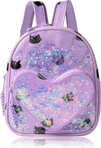 Little Girl Preschool Backpack Small Kindergarten Backpacks for Kids Toddler, Glitter Cat Purple Purse for Park Playgrounds Trip, Personalized Graduation Birthday Gifts for 3 4 5 6 7 8 Year Old Girls in Saudi Arabia