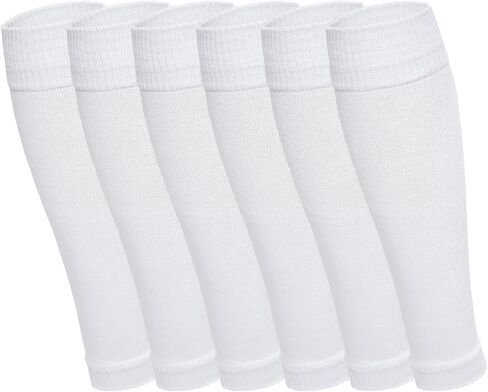 3Pairs Shin Guard Sleeves Pre Cut Soccer Socks Athletic Leg Sleeves for Men Women Youth Running Basketball Training in Saudi Arabia
