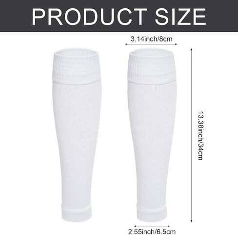 3Pairs Shin Guard Sleeves Pre Cut Soccer Socks Athletic Leg Sleeves for Men Women Youth Running Basketball Training in Saudi Arabia