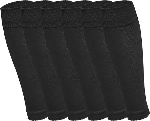 3Pairs Shin Guard Sleeves Pre Cut Soccer Socks Athletic Leg Sleeves for Men Women Youth Running Basketball Training in Saudi Arabia