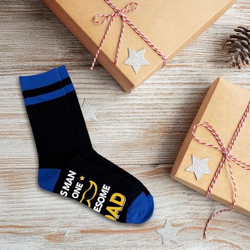 Funny Awesome Dad Gifts Socks For Men, Soft Novelty Socks For Best Dad Father Daddy Papa, Thank You Appreciation Gifts For Daddy Grandpa Birthday Father's Day Christmas, 07 in Saudi Arabia