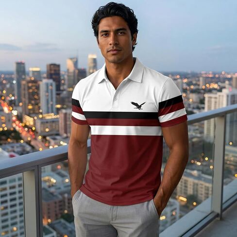 Men's Short Sleeve Polo Shirt, Breathable Business Casual Top, for Daily Home Outdoor Casual Wear, Regular Fit S-2XL in Kuwait