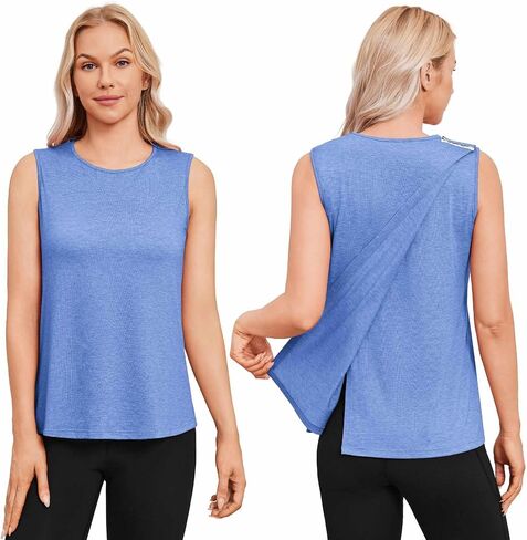 Deyeek Post Surgery Shirts for Women Tear Away Open Back Hospital Tank Tops Shoulder Snap Sleeveless Adaptive Clothing in Kuwait