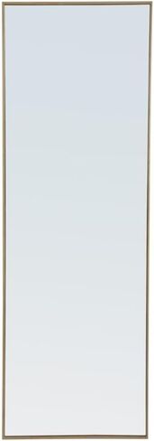 MAKLAINE Modern Rectangle Metal Frame Mirror, 60" x 18", Brass Finish, Vertical/Horizontal Mounting, Clear Beveled Glass, Contemporary Design for Living Room, Bedroom, Entryway, Bathroom, or Office in Saudi Arabia