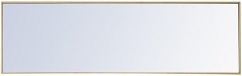 MAKLAINE Modern Rectangle Metal Frame Mirror, 60" x 18", Brass Finish, Vertical/Horizontal Mounting, Clear Beveled Glass, Contemporary Design for Living Room, Bedroom, Entryway, Bathroom, or Office in Saudi Arabia