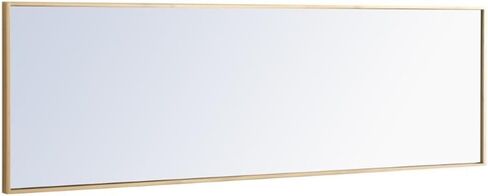 MAKLAINE Modern Rectangle Metal Frame Mirror, 60" x 18", Brass Finish, Vertical/Horizontal Mounting, Clear Beveled Glass, Contemporary Design for Living Room, Bedroom, Entryway, Bathroom, or Office in Saudi Arabia