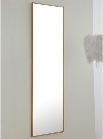 MAKLAINE Modern Rectangle Metal Frame Mirror, 60" x 18", Brass Finish, Vertical/Horizontal Mounting, Clear Beveled Glass, Contemporary Design for Living Room, Bedroom, Entryway, Bathroom, or Office in Saudi Arabia