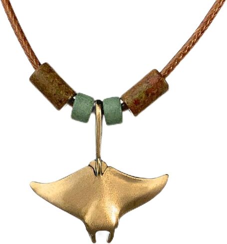 Stingray Necklace Antique Bronze- Manta Ray Necklace for Women, Bronze Stingray Necklace, Stingray Jewelry, Manta Ray Pendant Scuba Diving Jewelry, Boho Jewelry for Women in Saudi Arabia