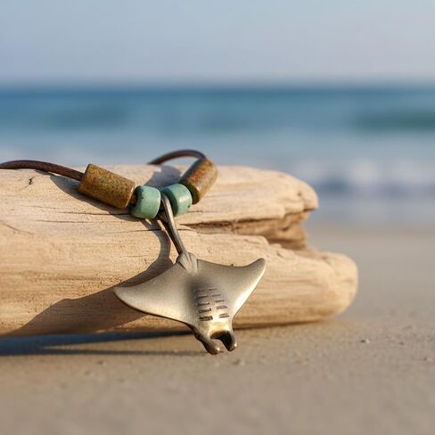 Stingray Necklace Antique Bronze- Manta Ray Necklace for Women, Bronze Stingray Necklace, Stingray Jewelry, Manta Ray Pendant Scuba Diving Jewelry, Boho Jewelry for Women in Saudi Arabia