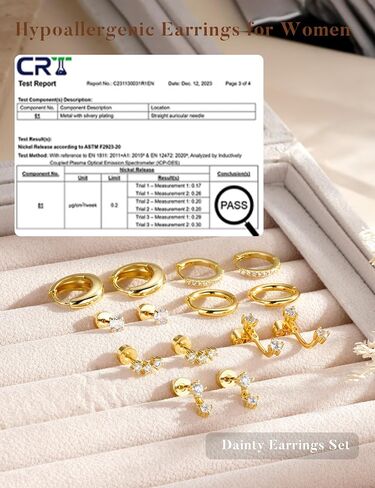 Turandoss Gold Earrings for Women, 14K Gold Plated Chunky Hoop Earrings Hypoallergenic Cartilage Huggie Hoops Earrings Stacks for Multiple Piercings Earrings for Women Jewelry in Kuwait