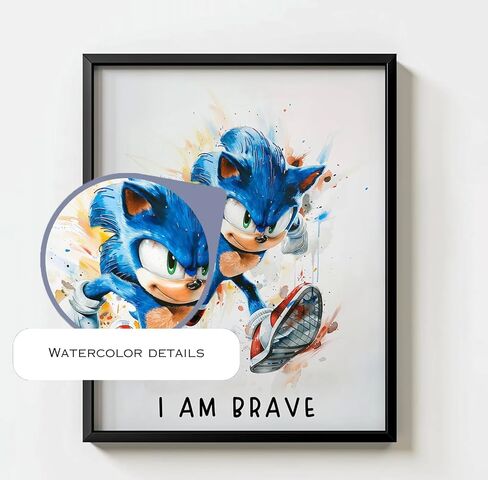 AllNurseryPrints Hedgehog Poster Set 4-Pack Wall Art for Kids Bedroom - Hedgehog Room Decor, Watercolor Wall Art, Hedge hog Room Decor For Kids, Fun Wall Decor for Boys and Girls (11x14", Unframed) in Kuwait