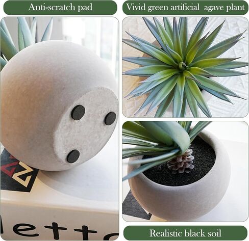 نباتات صبار صناعية من Jahe، نباتات صناعية صغيرة غير لامعة في الأماكن المغلقة، 8.07 بوصة وعاء أسمنت رمادي مقاوم للأشعة فوق البنفسجية، مثالي للحمام وغرفة المعيشة وديكور مكتب الدراسة، مثالي كهدية، قطعتان in Kuwait