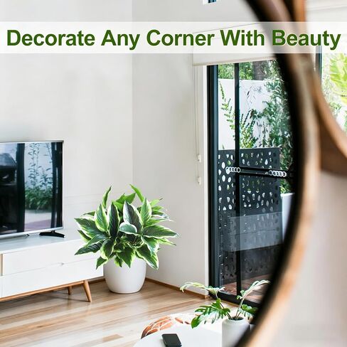 Artificial Plants Outdoor Fake Hostas, 4PCS Realistic Faux Plants Corner Decoration, Plastic Outdoor Greenery Plants UV Resistant Fake Plants Outside Indoor for Porch Office Yard Garden Décor in Saudi Arabia