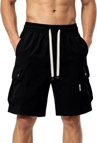 Men's Cargo Shorts Lightweight Breathable Slim Fit SweatShorts Carpenter Lounge Travel Beach Shorts in Saudi Arabia
