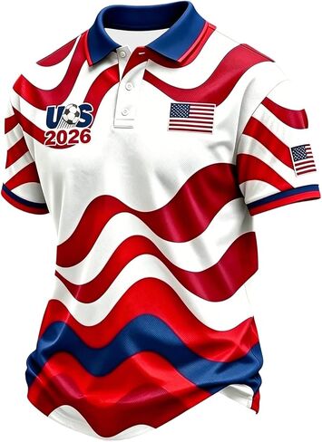Soccer Jerseys for Men American Flag USA Team Fans Cup Shirts Mesh Quick Dry Performance Athletic Shirts in Saudi Arabia