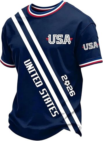 Soccer Jerseys for Men American Flag USA Team Fans Cup Shirts Mesh Quick Dry Performance Athletic Shirts in Saudi Arabia