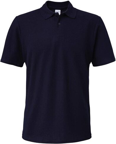 Gildan 64800 Softstyle Adult Double Pique Polo Shirt - Navy - L in Kuwait