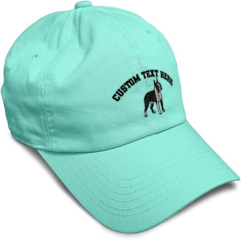 Custom Soft Baseball Hat Embroidered Dad Hat Boston Terrier Dog A Embroidery Men & Ladies Baseball Cap in Kuwait