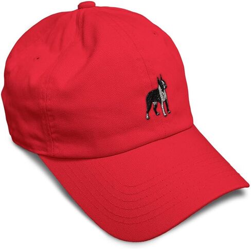 Custom Soft Baseball Hat Embroidered Dad Hat Boston Terrier Dog A Embroidery Men & Ladies Baseball Cap in Kuwait