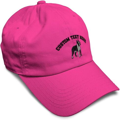 Custom Soft Baseball Hat Embroidered Dad Hat Boston Terrier Dog A Embroidery Men & Ladies Baseball Cap in Kuwait