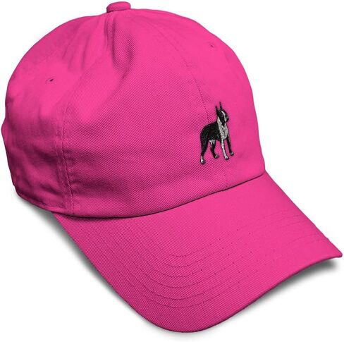 Custom Soft Baseball Hat Embroidered Dad Hat Boston Terrier Dog A Embroidery Men & Ladies Baseball Cap in Kuwait