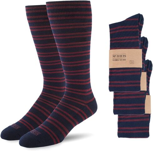 Mr. Davis Moisture Wicking Performance Dress Sock - Pack of Comfortable Sock Pairs for Casual and Dress Wear 3 Pack in Saudi Arabia