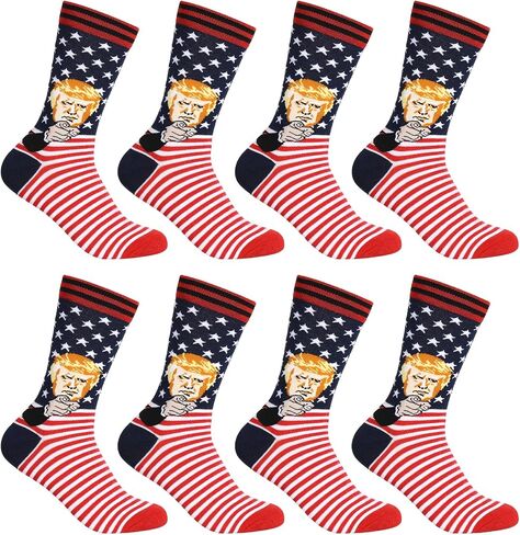 8 Pairs 2026MAGA Socks Make America Great Again USA Sock Republican Socks Tang Ma-ga Gag Gifts For Men Womens in Saudi Arabia