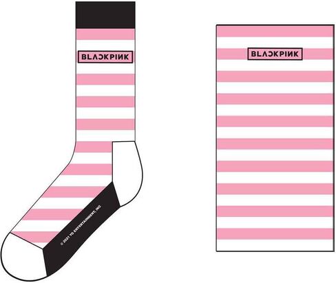BLACKPINK Ankle Socks Stripes And Logo Official White (Uk Size 7-11) Size One Size in Saudi Arabia