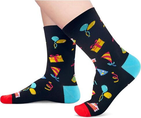 HAPPYPOP Birthday Gifts for Boys - Funny Black Socks for 10-14 Years Girl with Greeting Card in Saudi Arabia