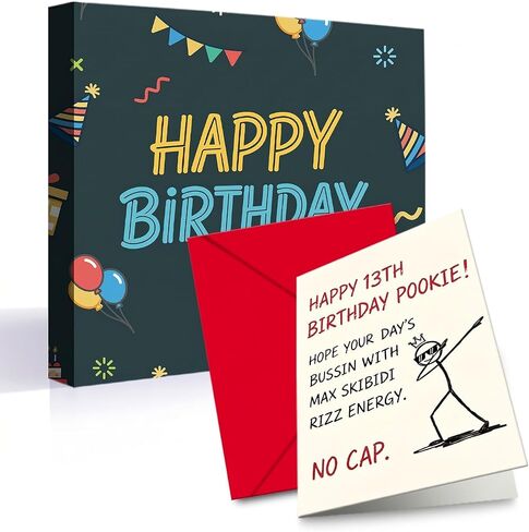 HAPPYPOP Birthday Gifts for Boys - Funny Black Socks for 10-14 Years Girl with Greeting Card in Saudi Arabia