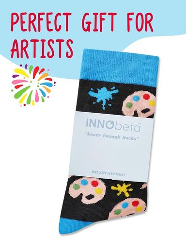InnoBeta Artist Gifts Socks for Men Women, Art Teacher, Painter, Art Lovers on Birthday, Christmas in Kuwait