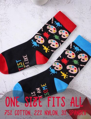 InnoBeta Artist Gifts Socks for Men Women, Art Teacher, Painter, Art Lovers on Birthday, Christmas in Kuwait