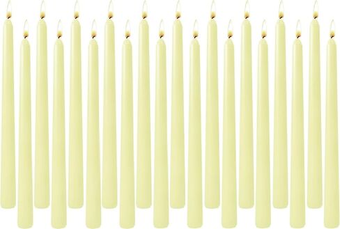 20-Pack Ice Blue Taper Candles Unscented, 10 Inch Tall Dinner Table Candles for Winter Wedding Centerpieces, Bulk Candlesticks Smokeless Dripless, Cool Blue Decorative Candle for Home Decor in Saudi Arabia