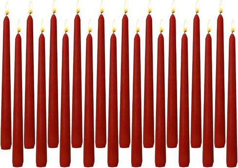 20-Pack Ice Blue Taper Candles Unscented, 10 Inch Tall Dinner Table Candles for Winter Wedding Centerpieces, Bulk Candlesticks Smokeless Dripless, Cool Blue Decorative Candle for Home Decor in Kuwait