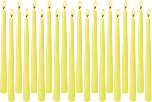 20-Pack Ice Blue Taper Candles Unscented, 10 Inch Tall Dinner Table Candles for Winter Wedding Centerpieces, Bulk Candlesticks Smokeless Dripless, Cool Blue Decorative Candle for Home Decor in Kuwait
