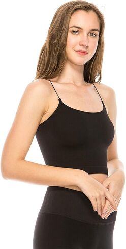 Kurve Amerian Made Skinny Strap Crop Bra Cami, UV Protective Fabric UPF 50+ (Made with Love in The USA) in Saudi Arabia