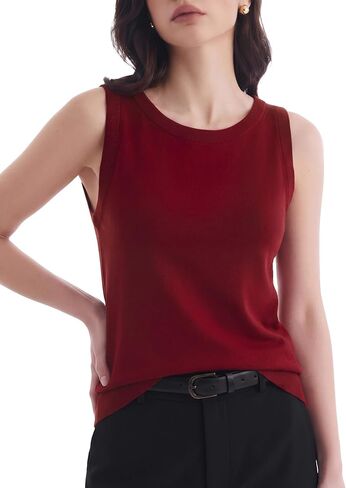 Women's Wool Blend Sleeveless Sweaters Lightweight Summer Tank Tops Business Casual Sweater Grace in Motion Collection in Saudi Arabia